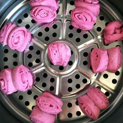 Dragon fruit, millet and multigrain steamed buns