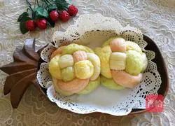 Illustration of how to make hydrangea steamed buns 11