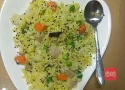 Illustration of how to make colorful fried rice 10
