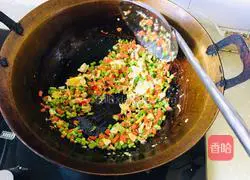 Three-color fried rice recipe 5