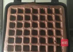 Illustration of making matcha cocoa powder waffles 11