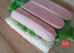 Illustration of how to make ham and egg sandwich 6