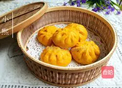 Illustration of how to make pumpkin meat buns 18