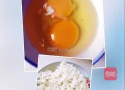 Illustration of how to make egg fried rice 1