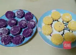 Coconut-flavored two-color potato cake recipe 8