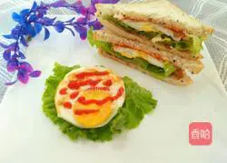 Simple breakfast ~ Illustration of how to make a sandwich 8