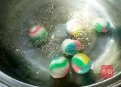 Illustration of how to make rainbow glutinous rice balls 15