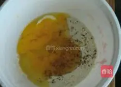 Illustration of how to make amaranth egg pancake 2