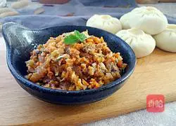 Illustration of how to make mushroom bun stuffing 12