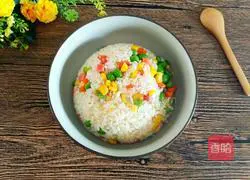 Illustration of how to make pastoral fried rice 8