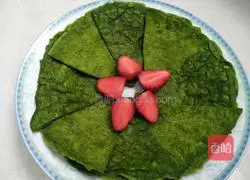 Illustration of how to make spinach egg pancake 6