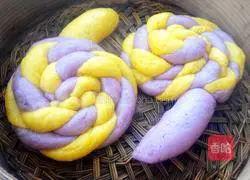 Pumpkin and Purple Sweet Potato Lollipop Steamed Buns Recipe Illustration 17