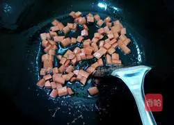 Cucumber and ham Illustration of how to make fried rice 3