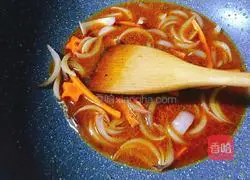 Illustration of Korean spicy sauce fried noodles 9