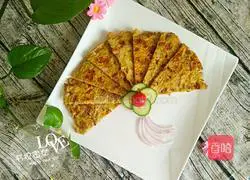 Illustration of how to make onion and egg pancakes 8