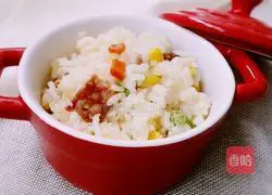 Illustration of how to cook sausage and rice 7