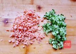 Illustration of how to make cucumber, ham and egg pancakes 2