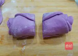 Illustration of how to make purple sweet potato and rose steamed buns 14