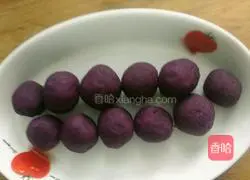 Illustration of how to make crystal purple potato glutinous rice balls 6