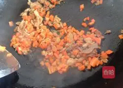 Illustration of how to make colorful fried rice 3