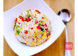 Illustration of healthy vegetable fried rice 7