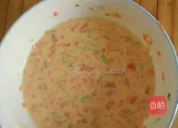 Illustration of how to make carrot and egg pancakes 2