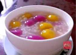 Illustration of making rice dumplings with fermented pumpkin and purple sweet potato 3