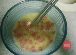 Ham omelette Illustration of how to do it 3