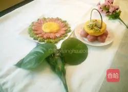 Illustration of making sunflower steamed cake 14