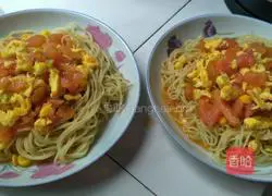 Illustration of how to make tomato and egg sauce noodles 10