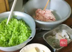 Illustration of how to make dumplings stuffed with pork, shrimp and green pepper 4