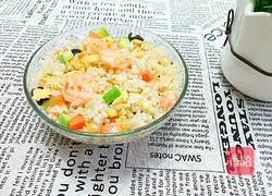 Illustration of how to make shrimp and egg fried rice 8