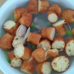 Clam, loofah, fried dough sticks and glutinous rice balls