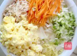 Illustration of how to make three-color radish buns 4