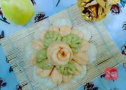 Illustration of how to make three-color fancy steamed buns 8