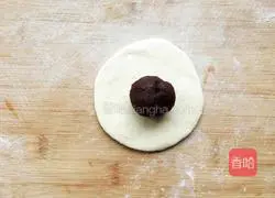 Illustration of making dough pancakes with bean paste 8