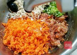 Illustration of how to make carrot and tofu dumplings 11