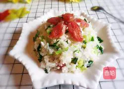 Illustration of how to make fried rice with sausages 10