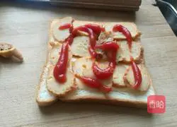 Illustration of how to make breakfast sandwiches 3