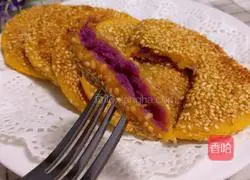 Illustration of how to make pumpkin and purple sweet potato glutinous rice cakes 14
