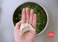 Illustration of how to make leek and pork dumplings 7