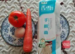 Illustration of how to make carrot and egg fried noodles 1