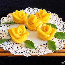 Pumpkin Rose Steamed Buns