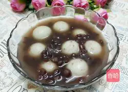 Illustration of how to cook glutinous rice balls with red bean paste 8