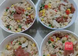 Illustration of how to make bacon fried rice 5