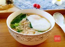 Illustration of how to make poached egg noodles 8