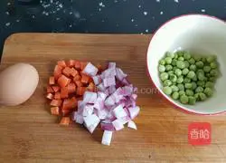 Illustration of how to make fried rice 1