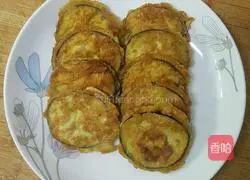 Illustration of how to make fried eggplant cake 5