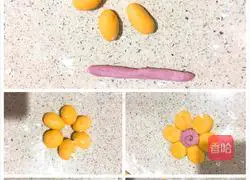 Illustration of how to make pumpkin and purple sweet potato buns 10