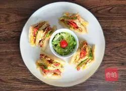 Illustration of how to make American-style sandwiches 11